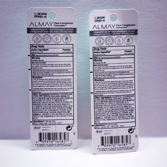 Almay Clear Complexion Concealer Treatment Makeup, 400 MEDIUM DEEP(2 pack) - Picture 2 of 8